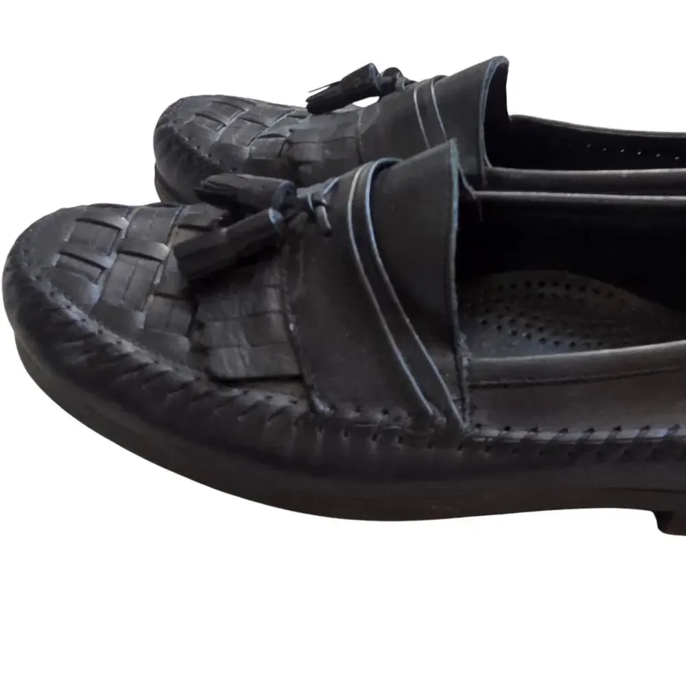 Giorgio Brutini Gordy Tassel Loafers Classic slip-on dress shoes Black sz 10
